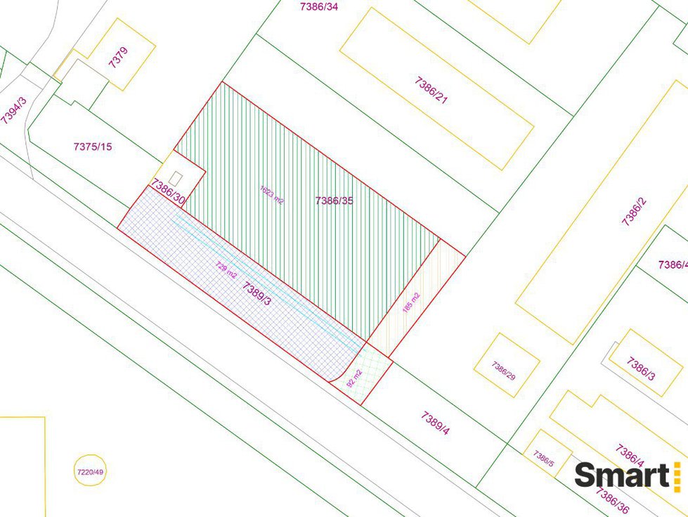 Prodej komerčního pozemku 2352 m², Prostějov