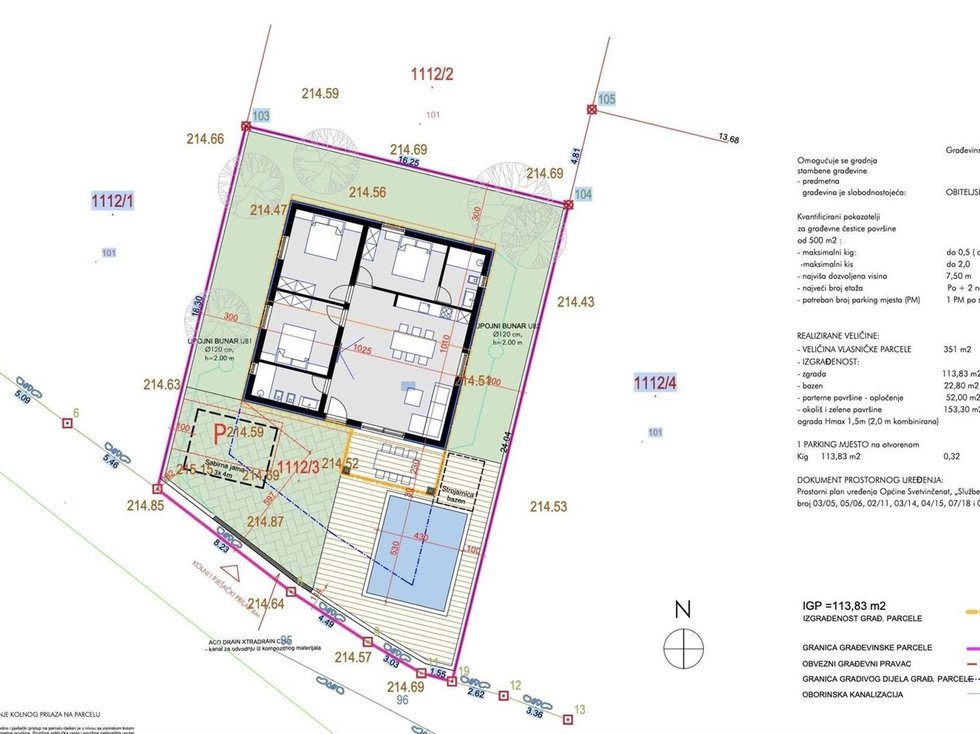 Prodej stavební parcely 352 m²