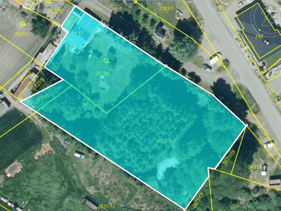 Prodej stavební parcely 3476 m², Podbořany