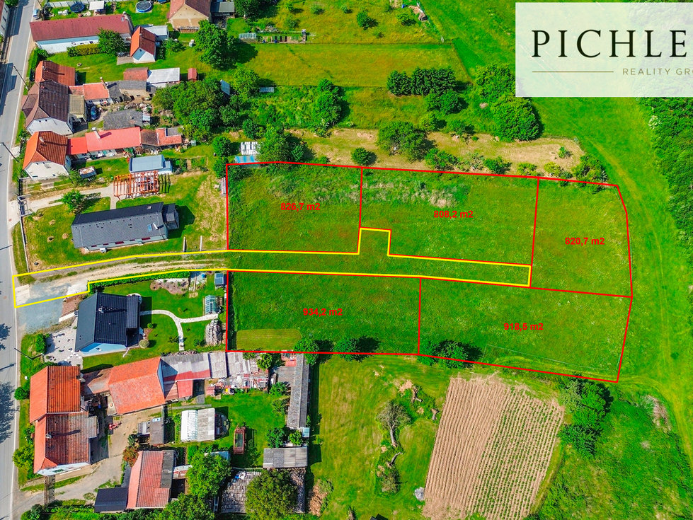 Prodej stavební parcely 934 m², Dnešice