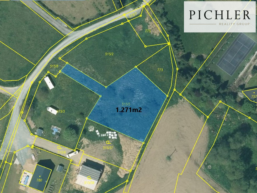 Prodej stavební parcely 1271 m², Smědčice