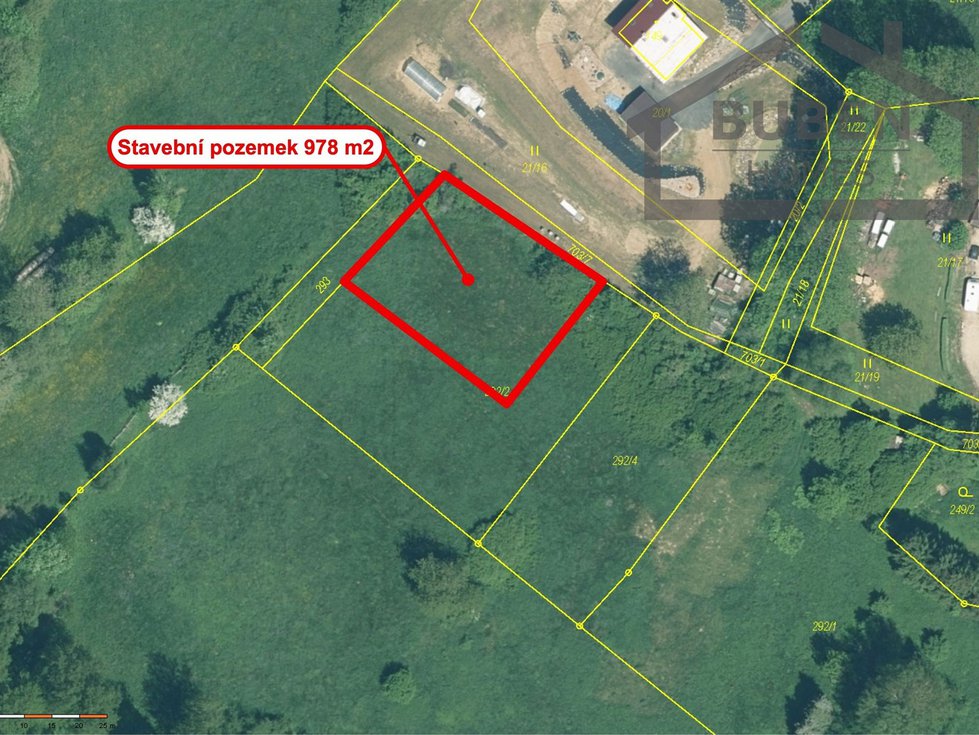 Prodej stavební parcely 978 m², Staré Sedliště