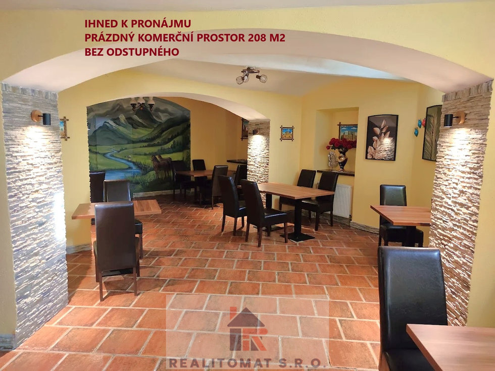 Pronájem obchodu 208 m², Praha