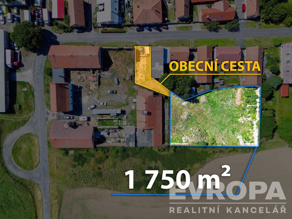 Prodej stavební parcely 1750 m², Nový Dvůr