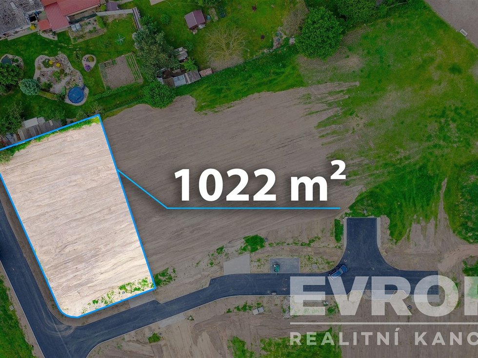 Prodej stavební parcely 1022 m², Rokytno