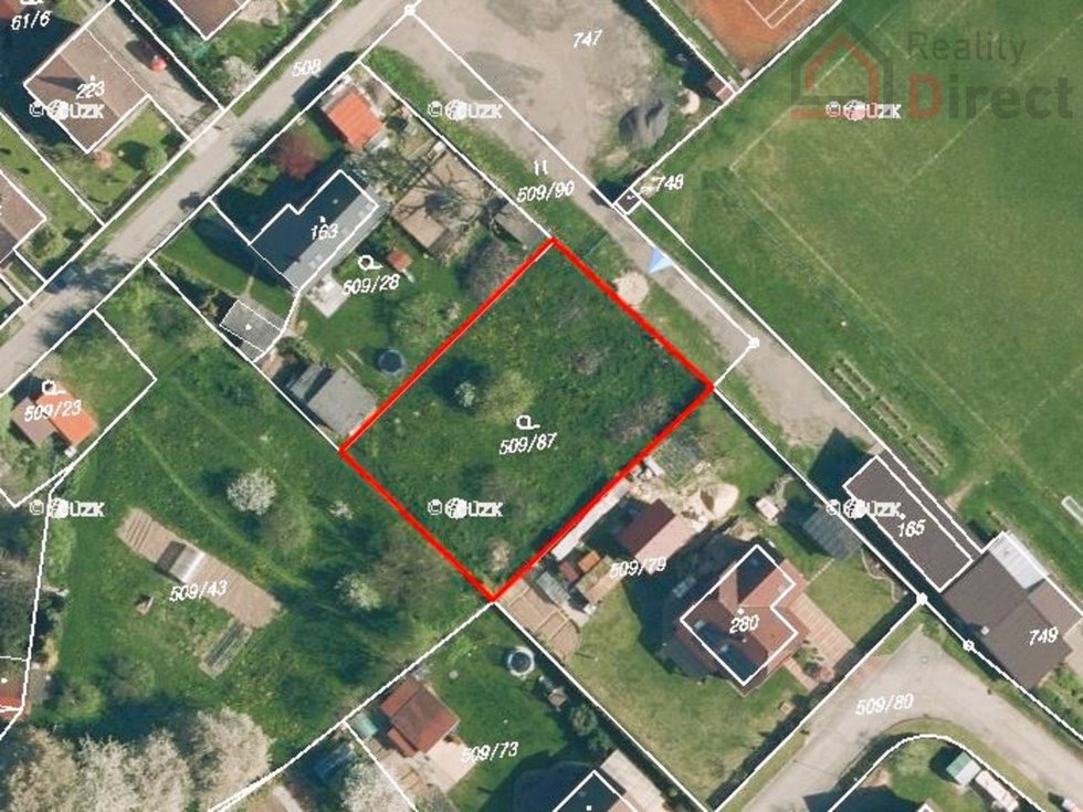 Prodej stavební parcely 975 m², Skalsko