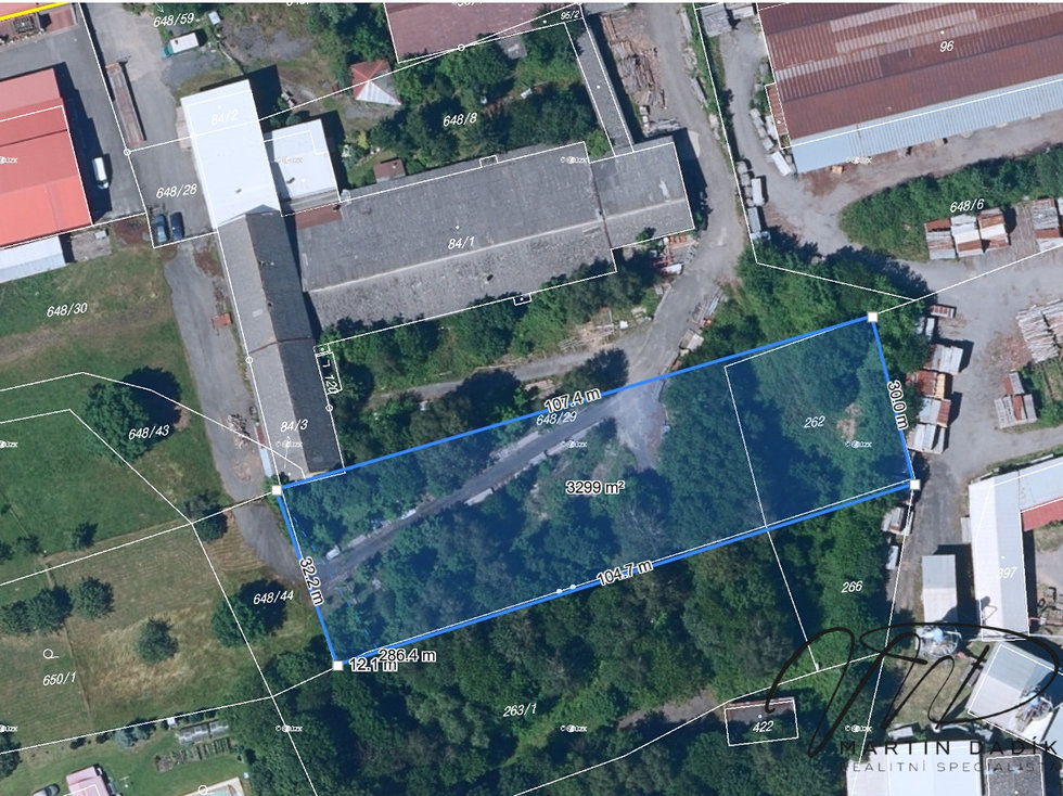Prodej komerčního pozemku 3200 m², Proseč