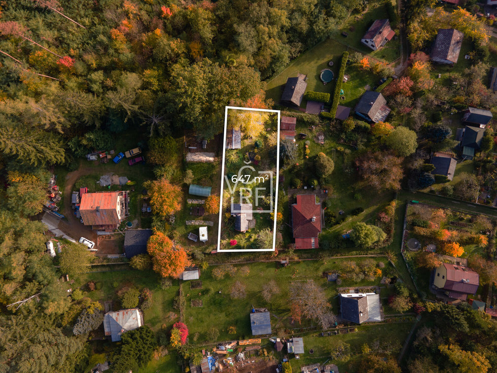 Prodej zahrady 647 m², Krhanice