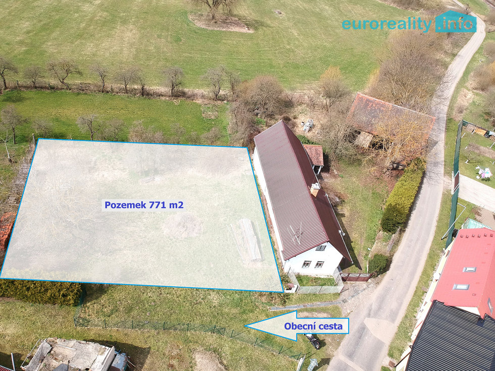 Prodej stavební parcely 771 m², Tchořovice