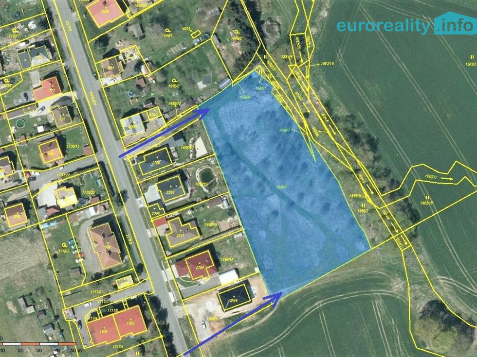Prodej stavební parcely 5800 m², Planá