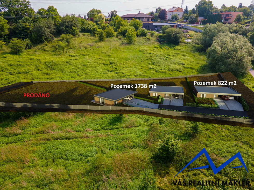 Prodej stavební parcely 906 m², Ostrava