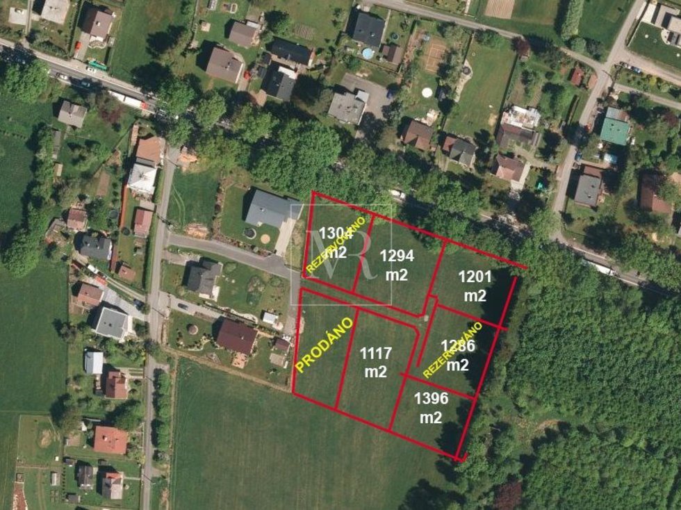 Prodej stavební parcely 1286 m², Střítež