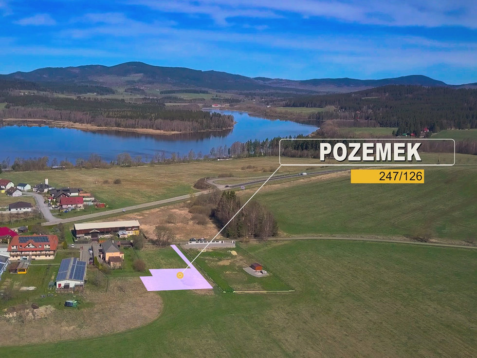 Prodej stavební parcely 1048 m², Černá v Pošumaví