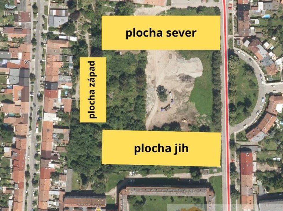 Prodej stavební parcely 3430 m², Prostějov