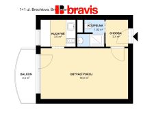 1+1 Brechtova 26m2
