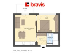 2+kk Trnitá 39,5m2