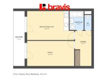 2+kk Hrázka 45,4m2