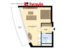 1+kk Vídeňská 34,2m2