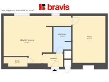 2+kk Bayerova 54,38m2 byt 35