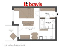 1+kk Dusíkova 37,8m2