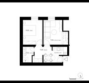 Prodej apartmánu č. 11, 2+kk, 45,2 m2 ve stavu FIT