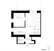 Prodej apartmánu č. 13, 2+kk, 61,1 m2 ve stavu FIT OUT včetně kompletního vybavení