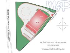 Komerční stavební pozemek v Jihlavě (SITUACE - PLÁNOVANÁ ZÁSTAVBA)