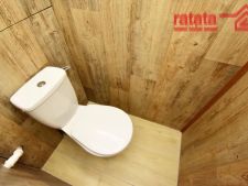 interiér prostor s strop dřeva a toaleta