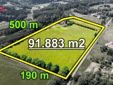 Prodej zemědělské usedlosti, 91883m<sup>2</sup>, Borovnice, 17.500.000,- Kč