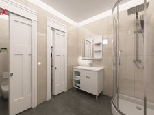 Vizualizace - koupelna s WC a technickou místností