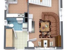 Chata Lipno p_ízemí - 1. Floor - 3D Floor Plan