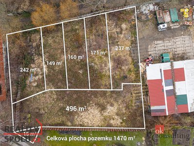 Prodej stavební parcely 1470 m² Liberec