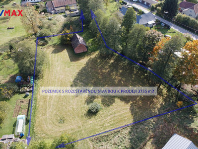 Prodej stavební parcely 3735 m² Rudoltice