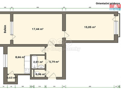 Prodej bytu 2+1, 51m²