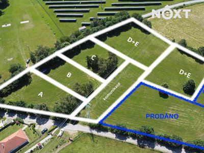 Prodej stavební parcely 1564 m² Přídolí