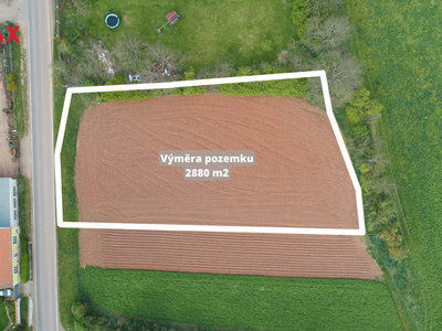 Prodej stavební parcely 2880 m² Blšany