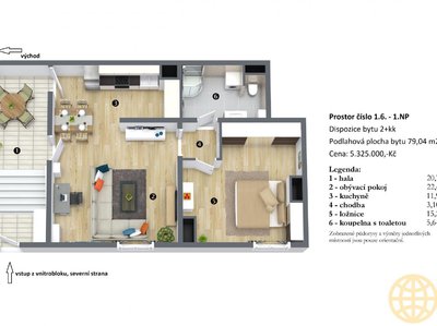 Prodej bytu 3+kk 79 m² Tábor
