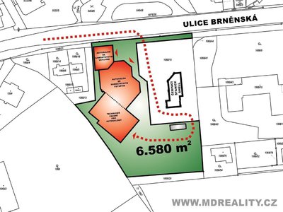 Prodej komerčního pozemku 6580 m² Jihlava