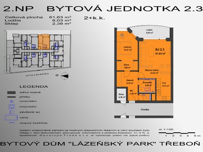 Prodej bytu 2+kk, 61m²