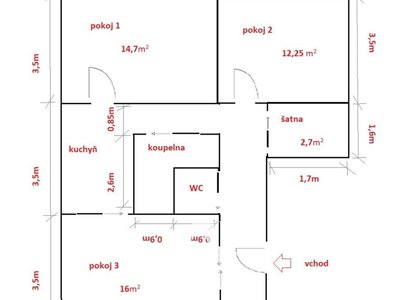 Pronájem bytu 3+1 74 m² Třebíč