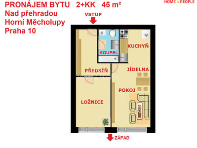 Pronájem bytu 2+kk 45 m² Praha