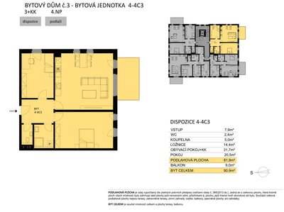 Prodej bytu 3+kk, 82m²