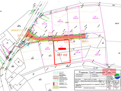 Prodej stavební parcely, 961m²