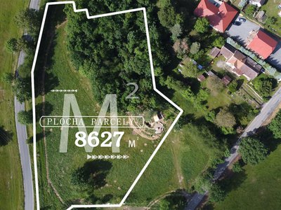 Prodej stavební parcely 8627 m² Vysoký Chlumec