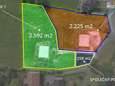 Prodej stavební parcely 2721 m² Odry