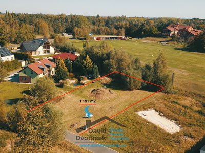 Prodej stavební parcely 1191 m² Dříteč