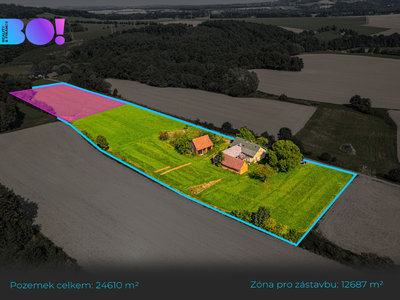 Prodej stavební parcely 24610 m² Janovice