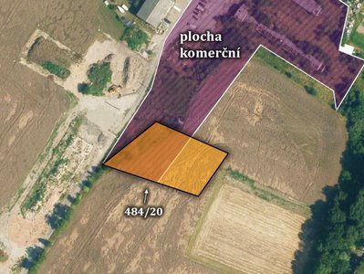 Prodej komerčního pozemku 2428 m² Pardubice