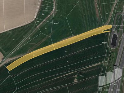 Prodej zemědělské půdy 6471 m² Zlatníky-Hodkovice