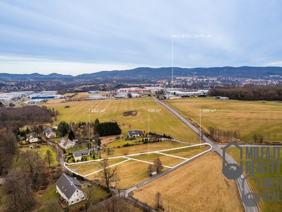 Prodej stavební parcely 1022 m² Liberec